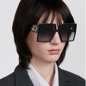 Dior Montaigne Black Square Sunglasses
